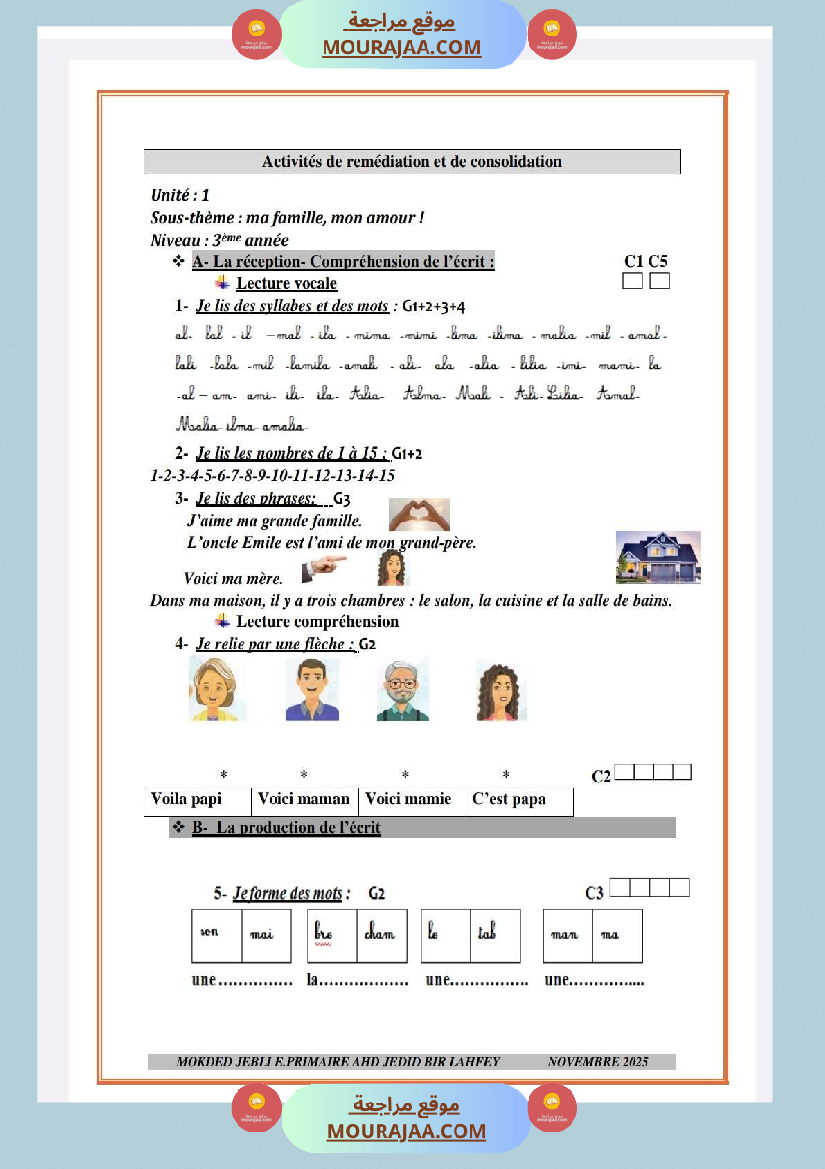 remediation unite 1 troisieme annee